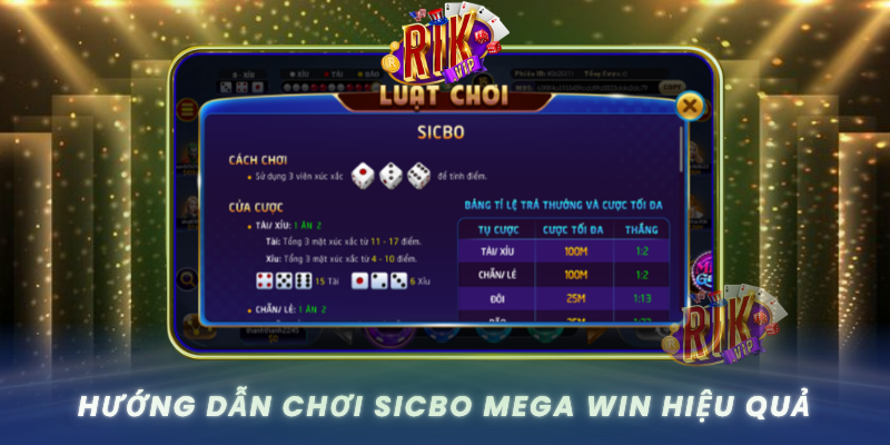 Huong Dan Choi Sicbo Mega Win Hieu Qua