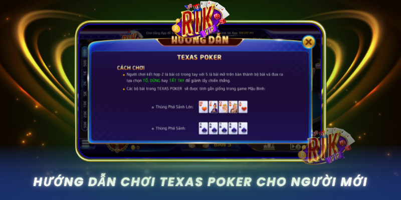 Huong Dan Choi Texas Poker Cho Nguoi Moi