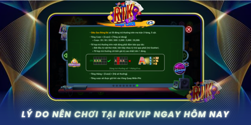 Ly Do Nen Choi Tai Rikvip Ngay Hom Nay